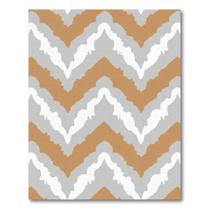 Sienna Gray White Jagged Chevron Rug