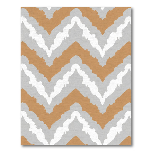 Sienna Gray White Jagged Chevron Rug