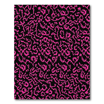 Hot Pink Abstract Organic Swirl Rug