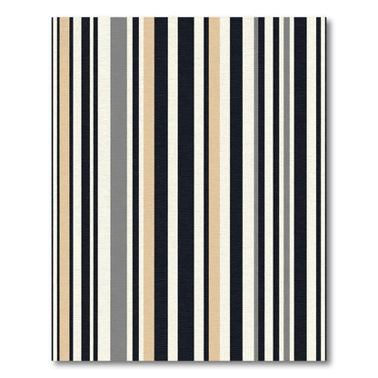 Modern Beige Tan Dark Gray Stripes Rug