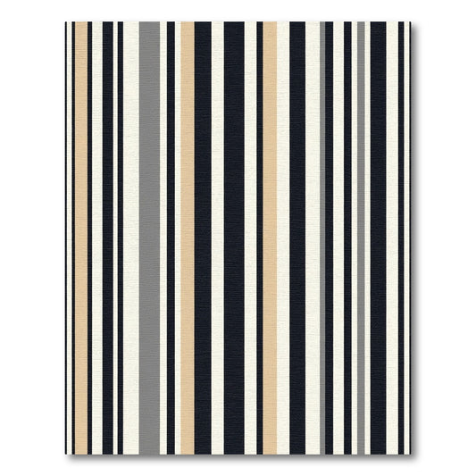 Modern Beige Tan Dark Gray Stripes Rug