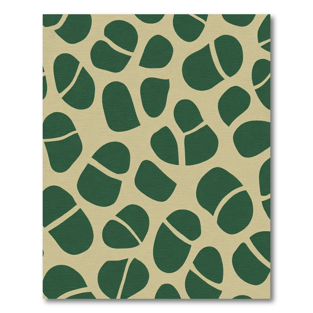 Deep Green Organic Pebble Layout Rug