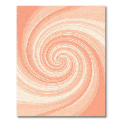 Orange Swirl Spiral Area Rug