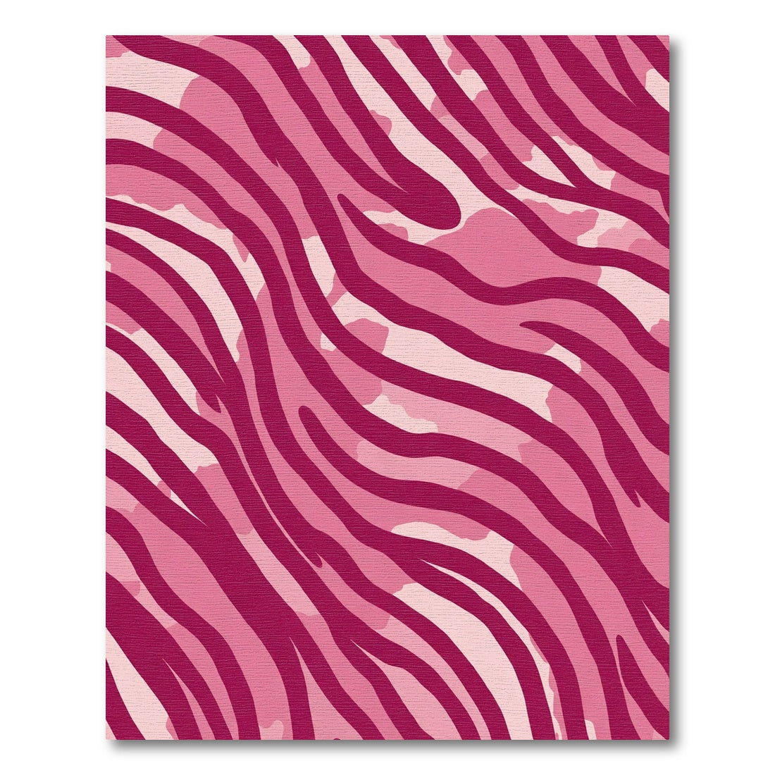 Pink Camouflage Zebra Stripes Rug