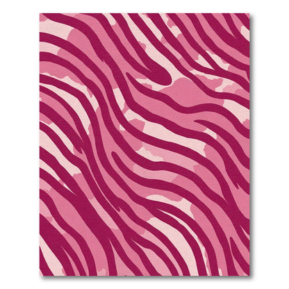 Pink Camouflage Zebra Stripes Rug