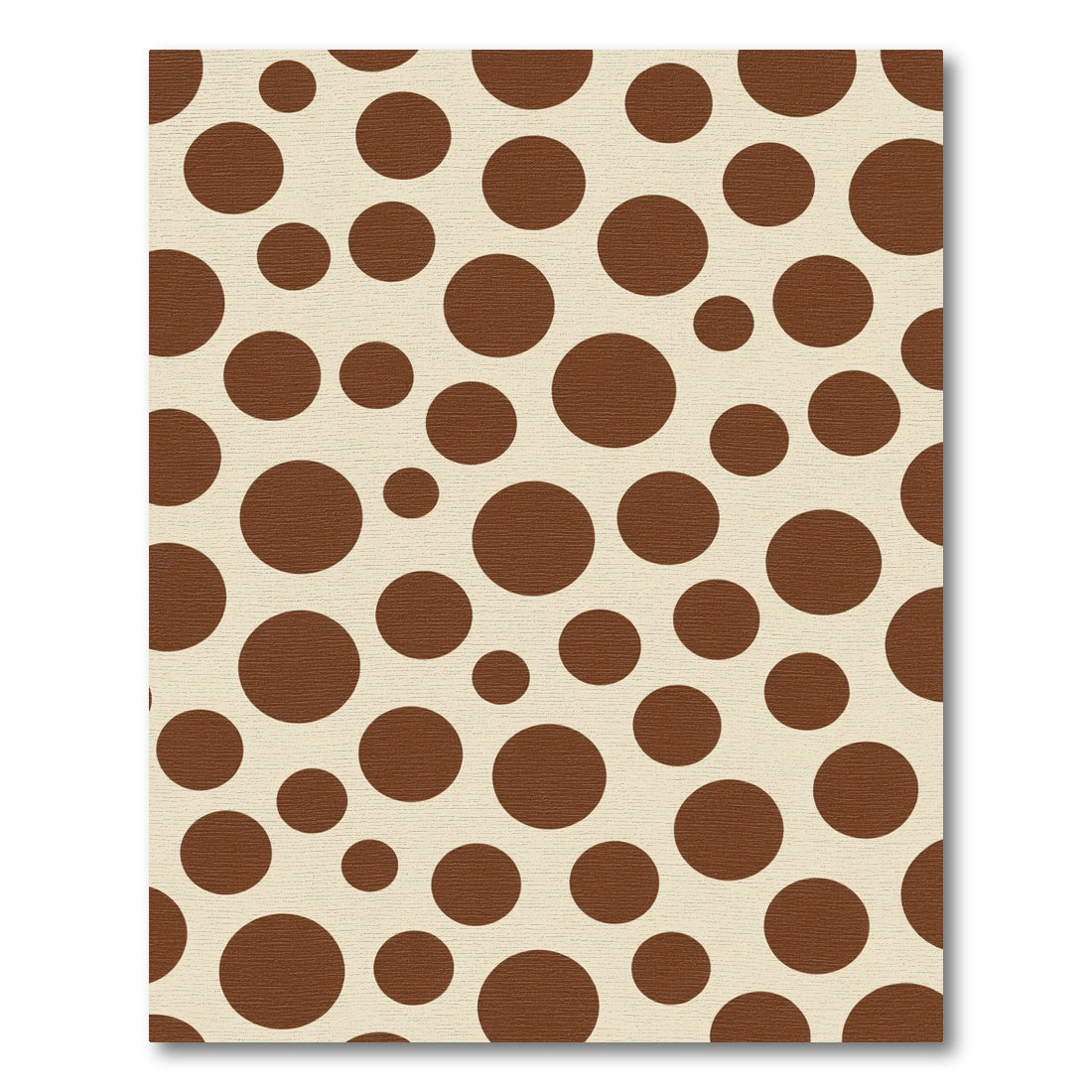 Cream Brown Polka Dot Collage Rug