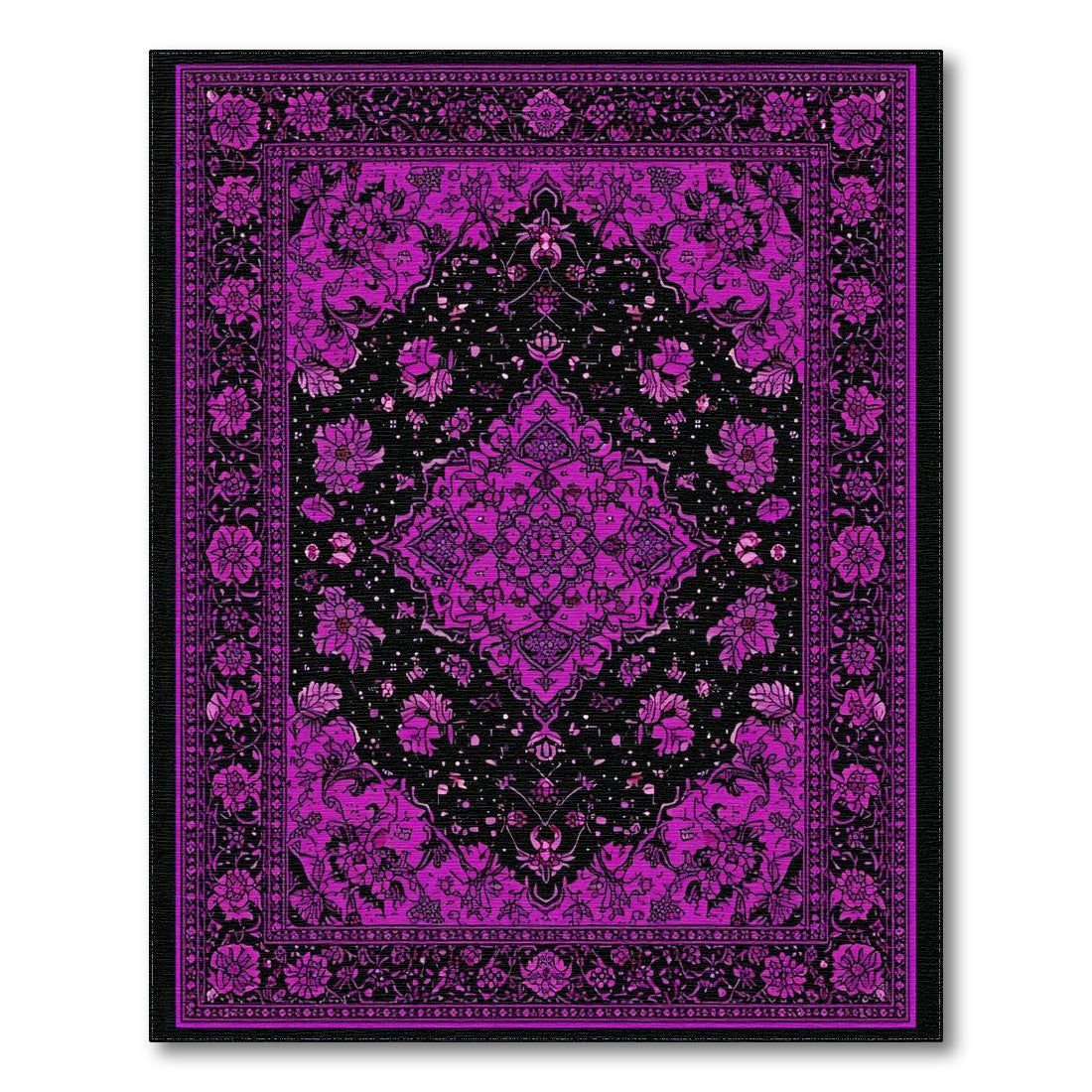 Purple Floral Persian Area Rug