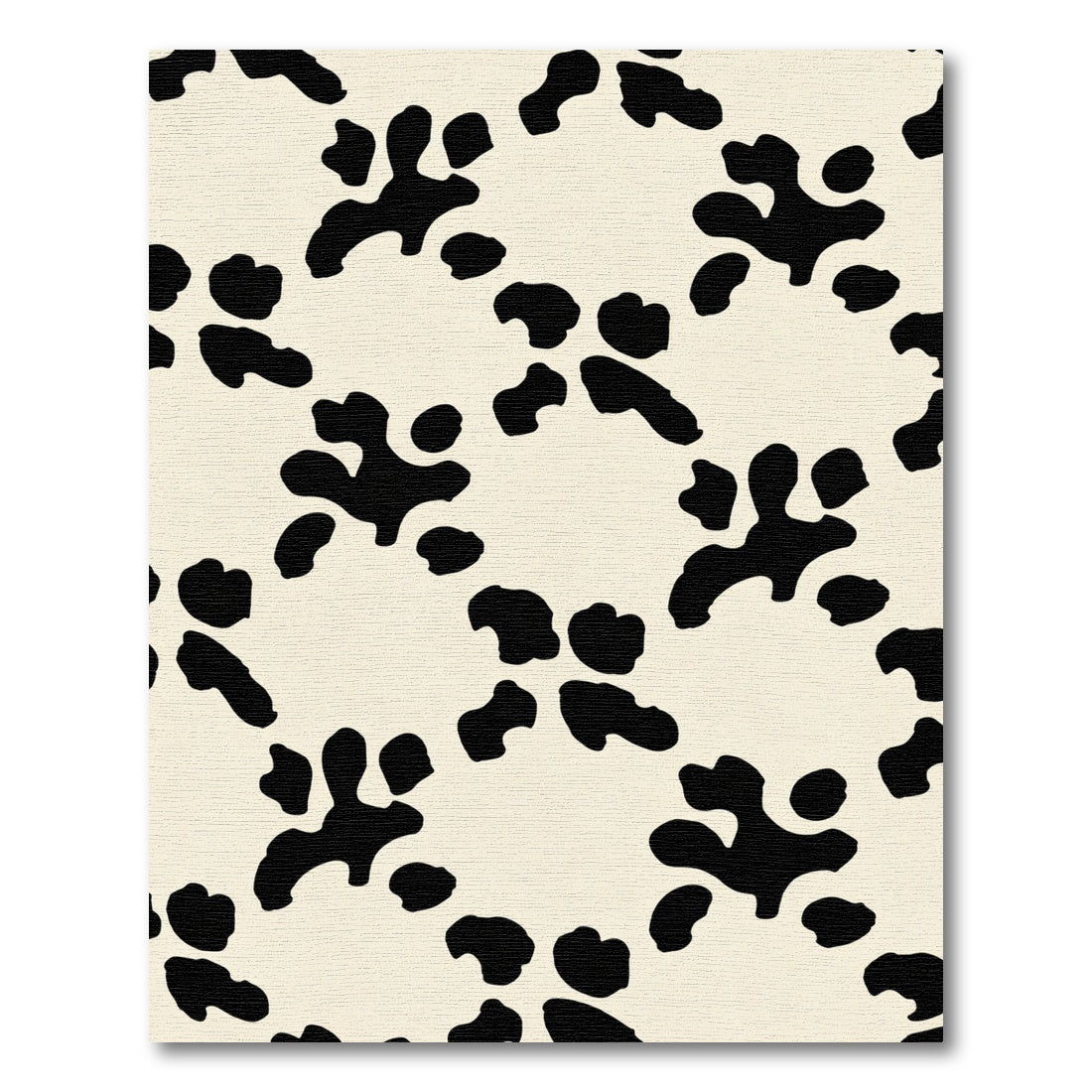 Black Cream Animal Spots Rug
