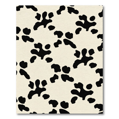 Black Cream Animal Spots Rug