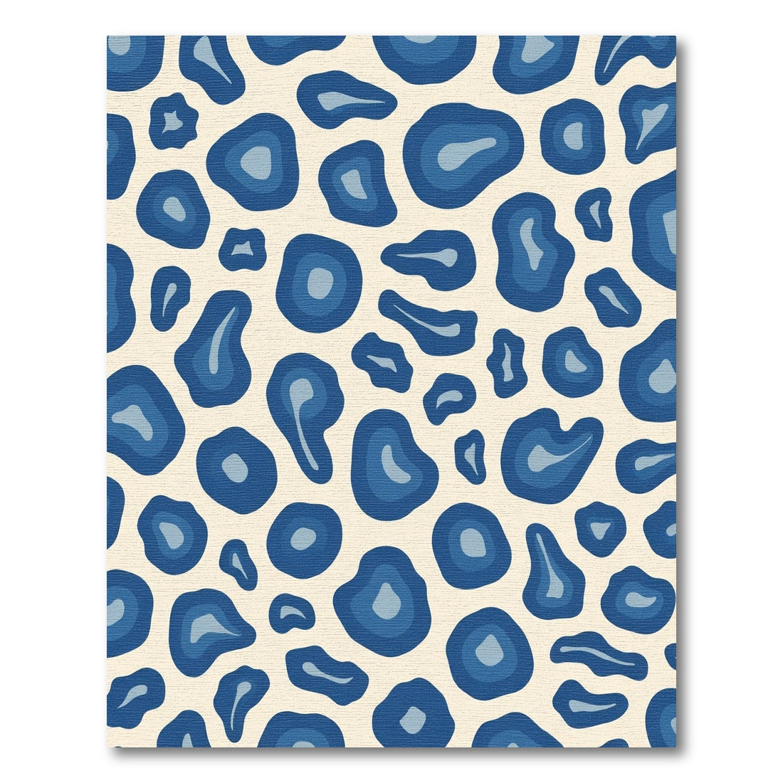 Midnight Blue Abstract Spot Rug