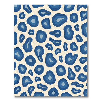 Midnight Blue Abstract Spot Rug