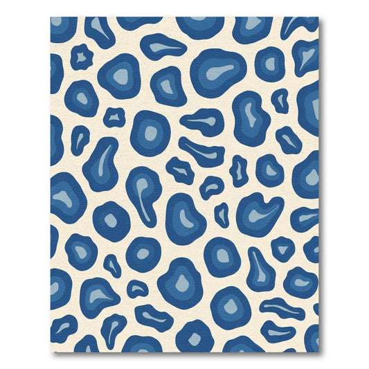 Midnight Blue Abstract Spot Rug