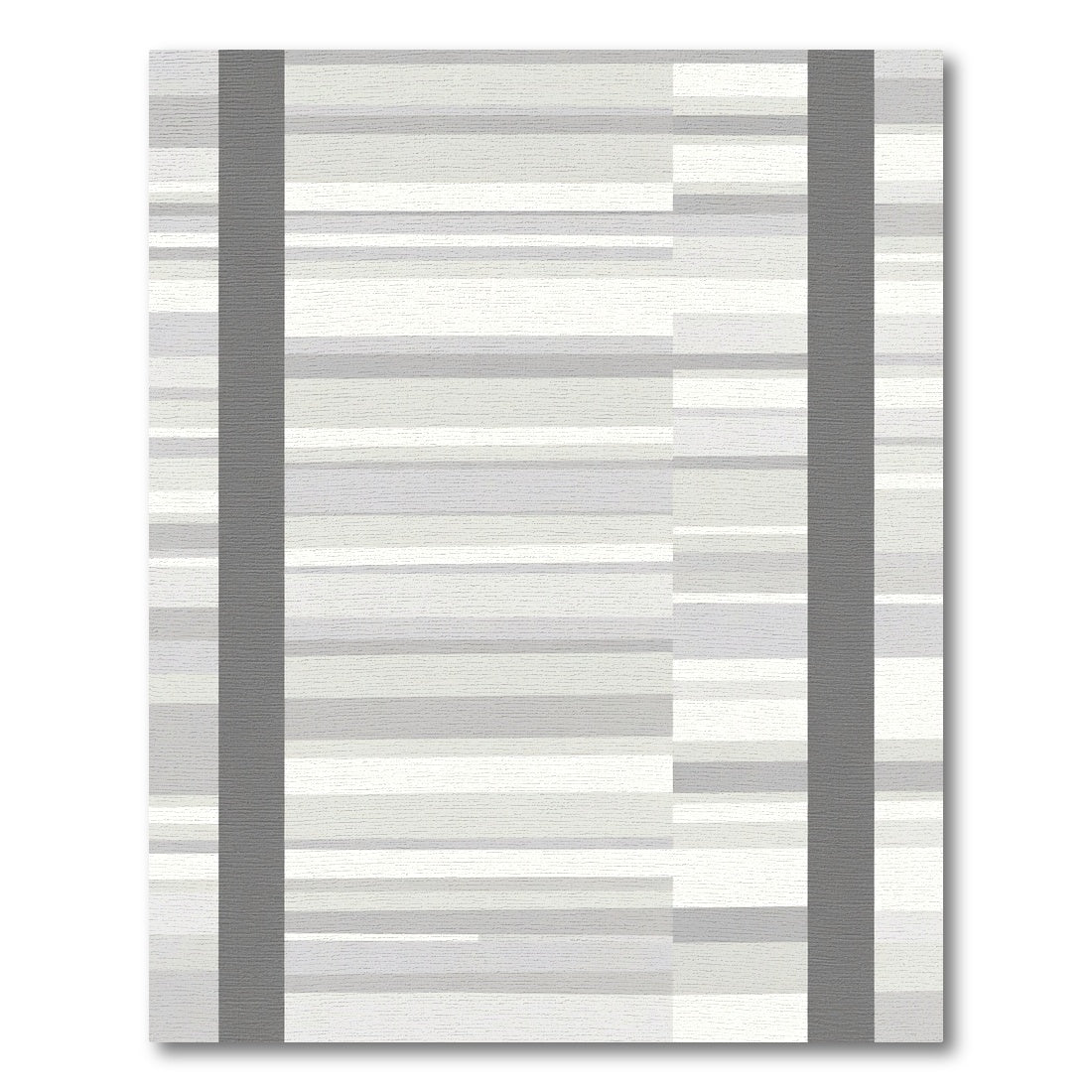 Cool Gray Horizontal Stripe Array Rug