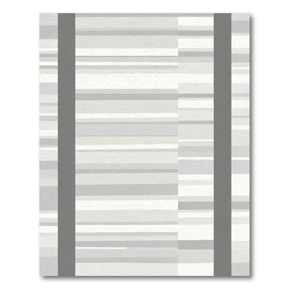 Cool Gray Horizontal Stripe Array Rug