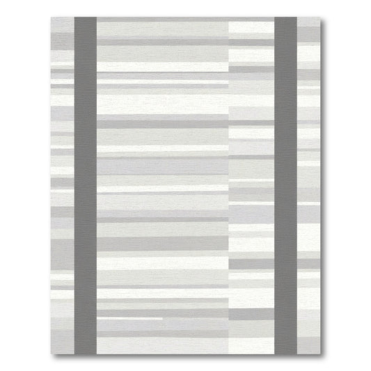 Cool Gray Horizontal Stripe Array Rug