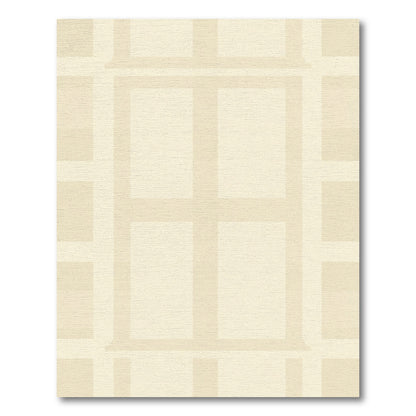 Cream Beige Tartan Squares Rug