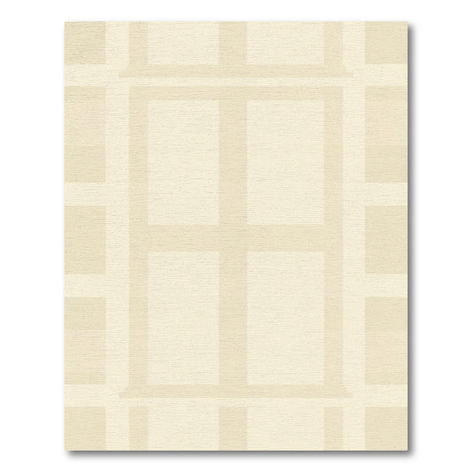 Cream Beige Tartan Squares Rug
