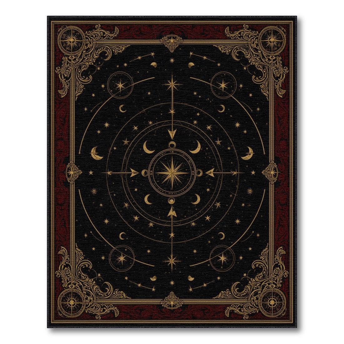 Celestial Gold Star Map Area Rug