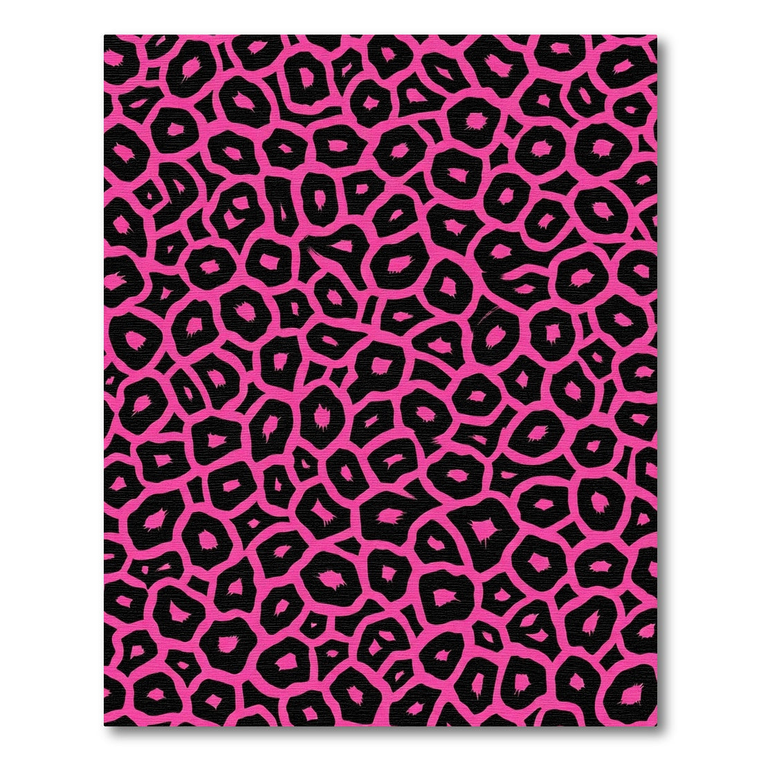 Hot Pink Black Giraffe Spots Rug