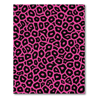 Hot Pink Black Giraffe Spots Rug