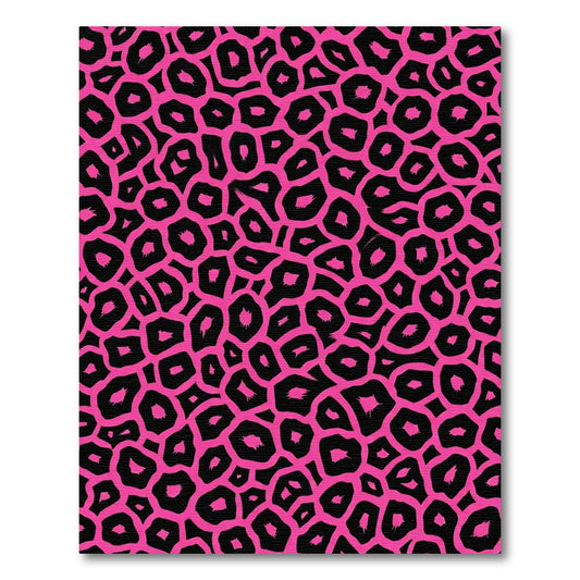 Hot Pink Black Giraffe Spots Rug