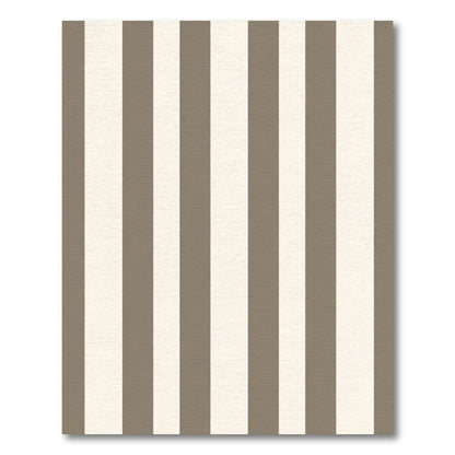 Taupe Cream Vertical Stripe Rug