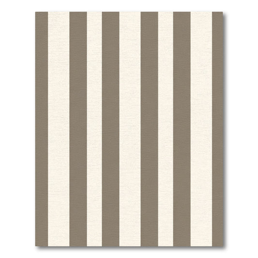 Taupe Cream Vertical Stripe Rug