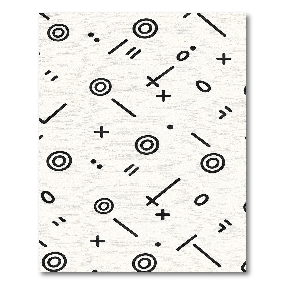 Black and White Washable Black White Geometric Washable Area Rug