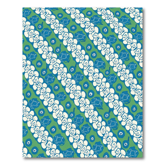 Green White Blue Organic Stripe Rug