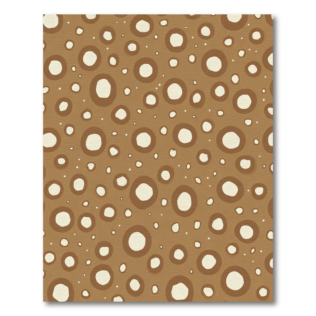 Earthy White Circles Composition Rug
