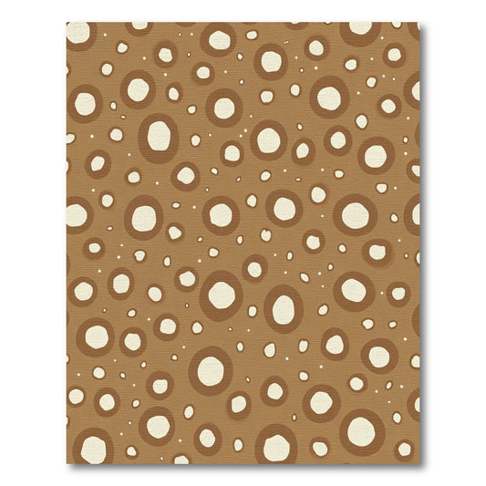 Earthy White Circles Composition Rug