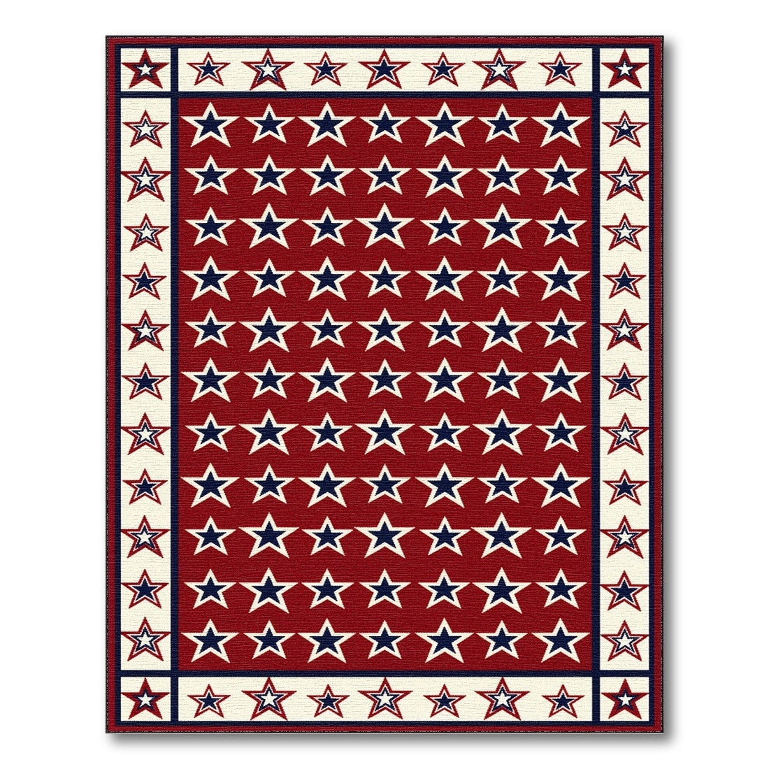 Red Star Area Rug