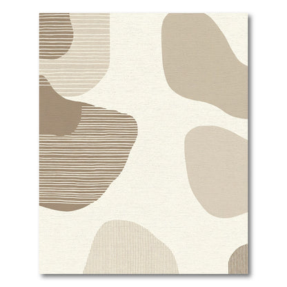 Neutral Abstract Organic Shapes Rug