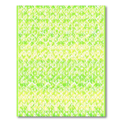 Lime Green Abstract Geometric Lattice Rug