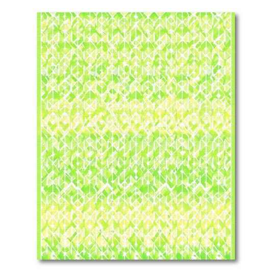 Lime Green Abstract Geometric Lattice Rug