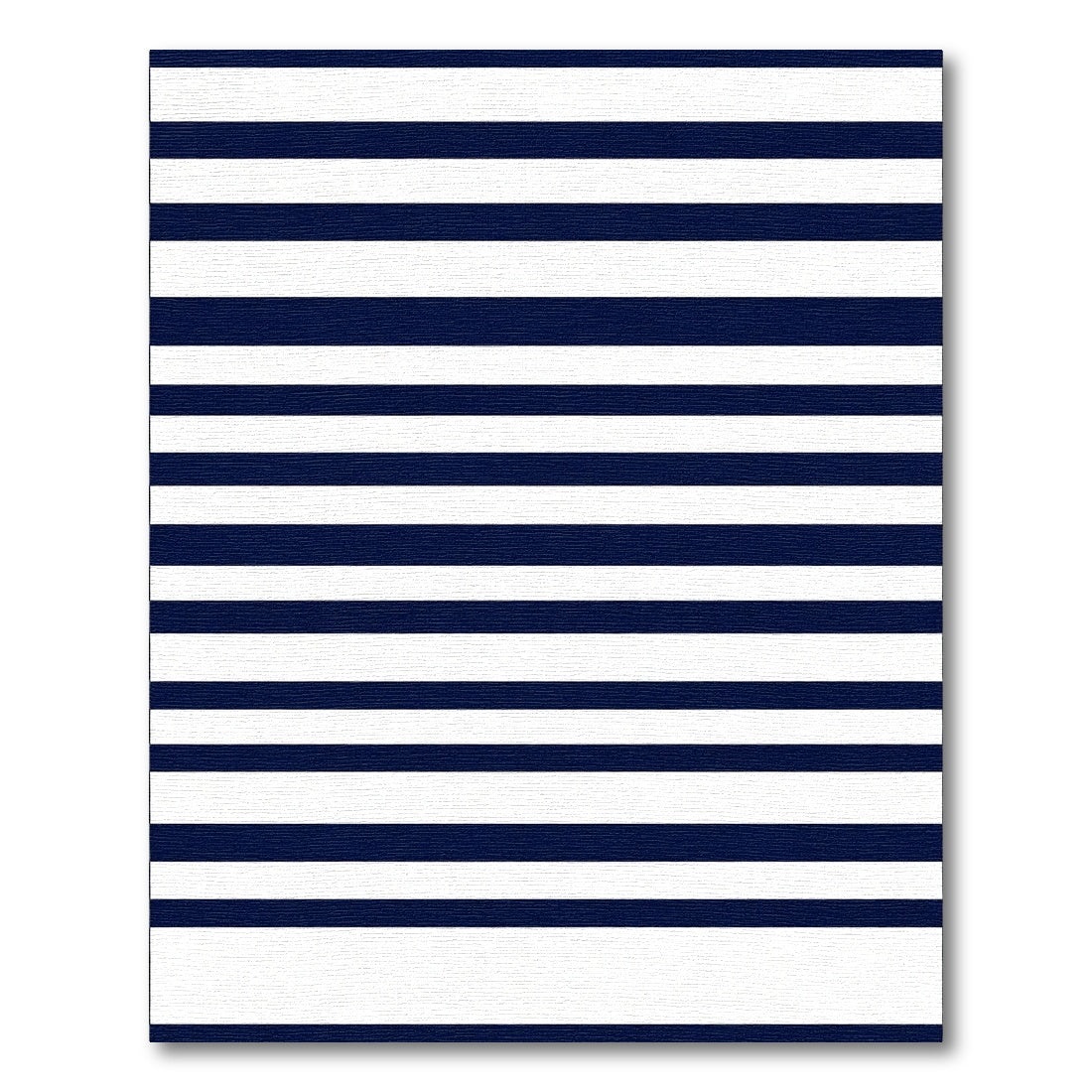 Navy White Linear Accents Rug