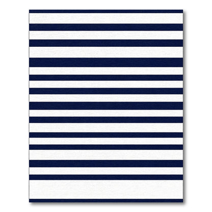 Navy White Linear Accents Rug