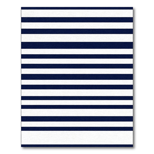 Navy White Linear Accents Rug