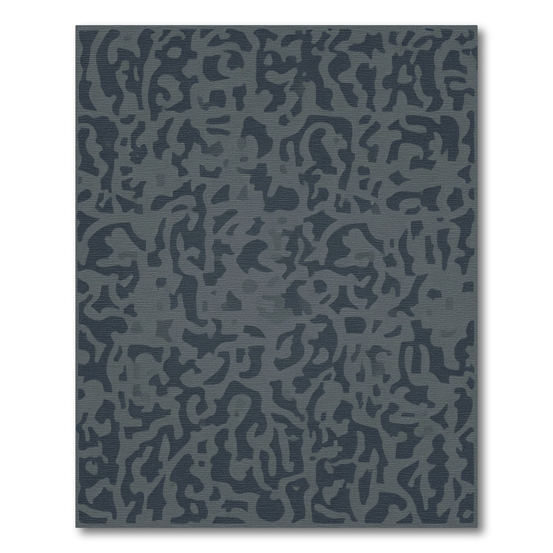 Charcoal Organic Camouflage Collage Rug
