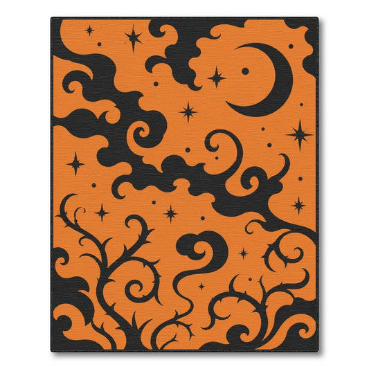 Orange Celestial Swirl Area Rug