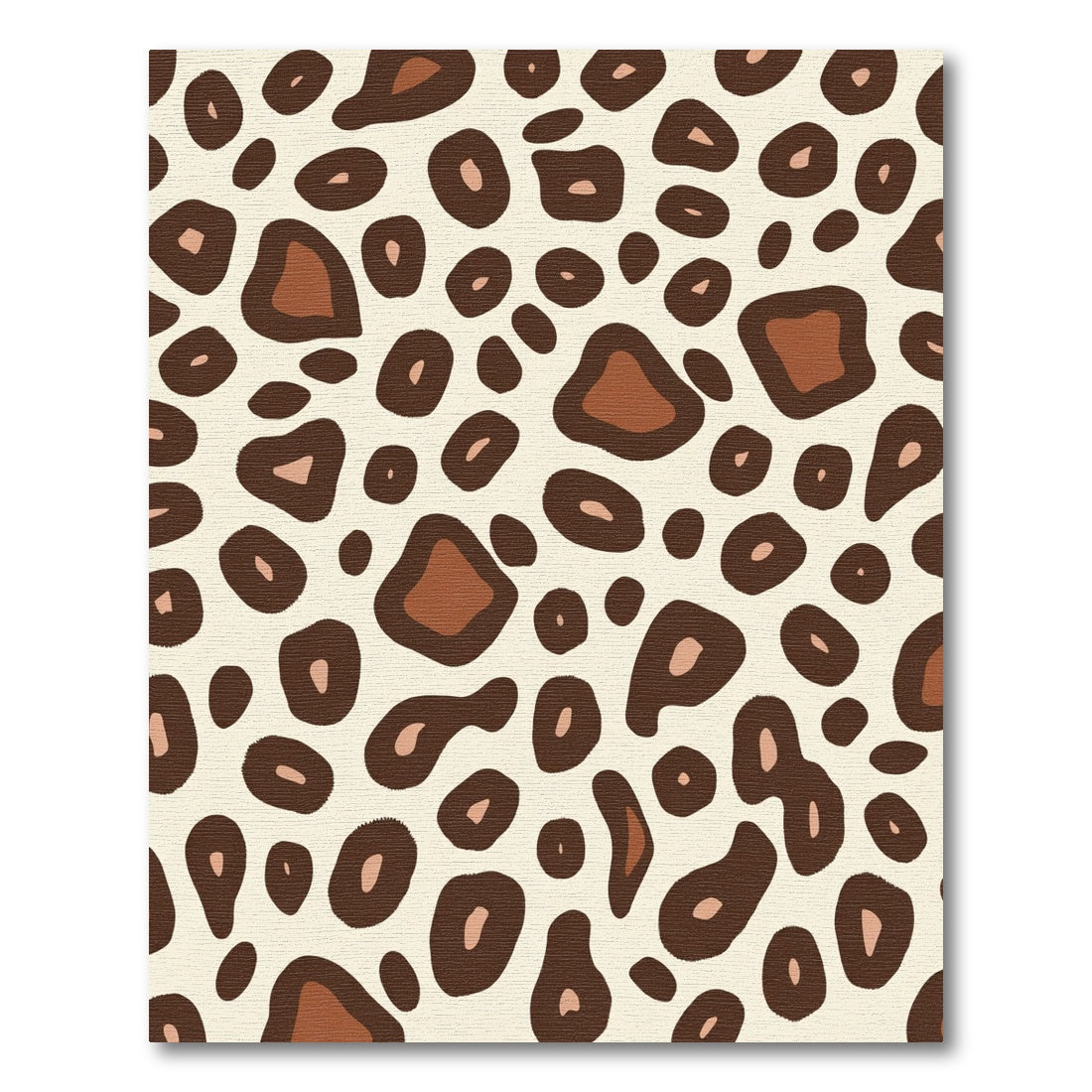 Brown and Cream Animal Spots Rug