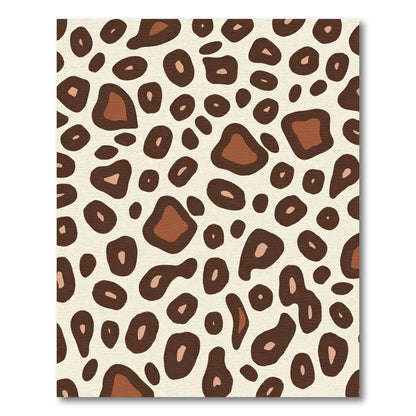 Brown and Cream Animal Spots Rug