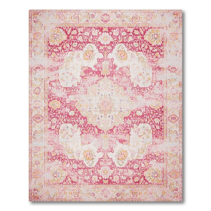 Pink Floral Vintage Area Rug