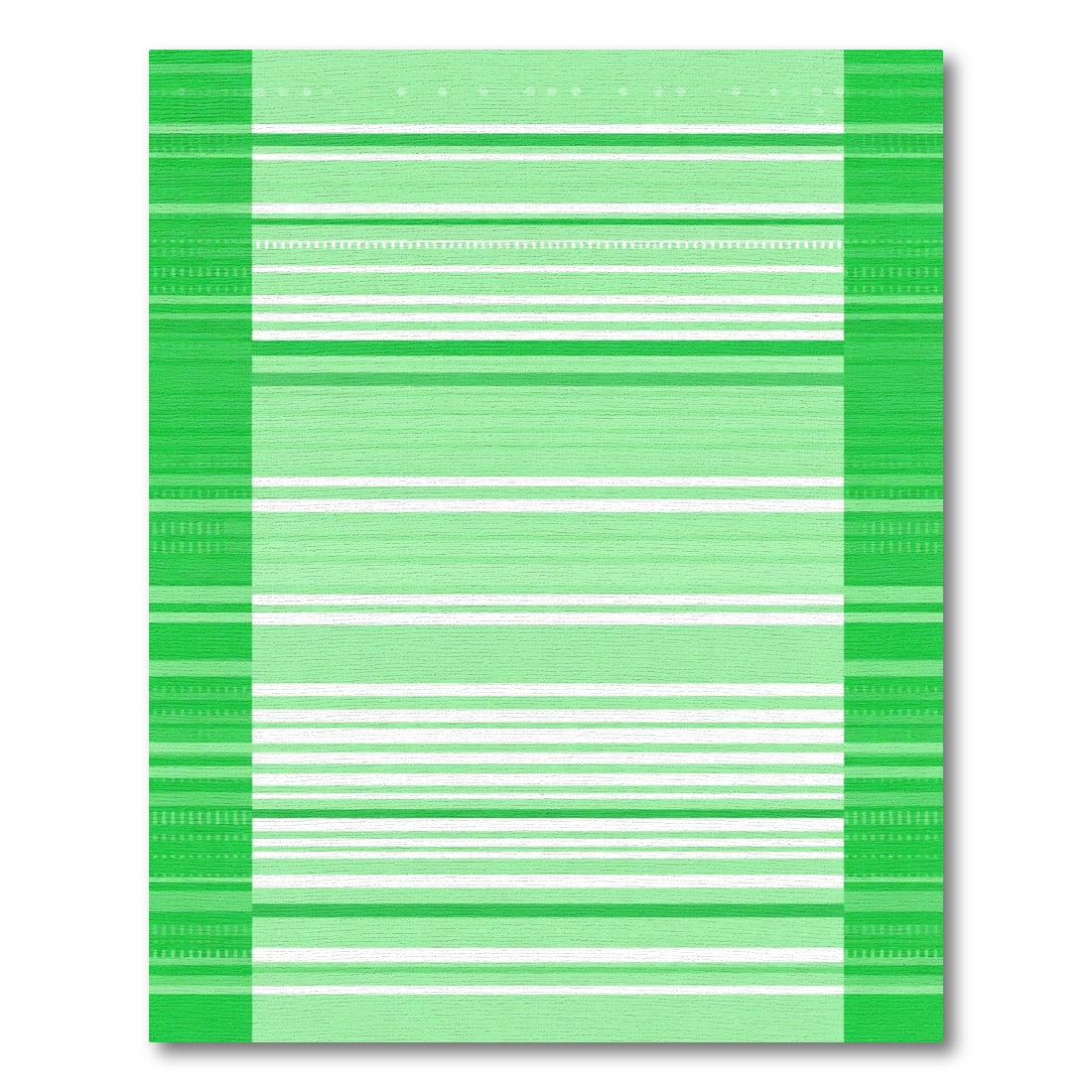 Green Horizontal Stripe Textured Rug