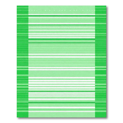 Green Horizontal Stripe Textured Rug