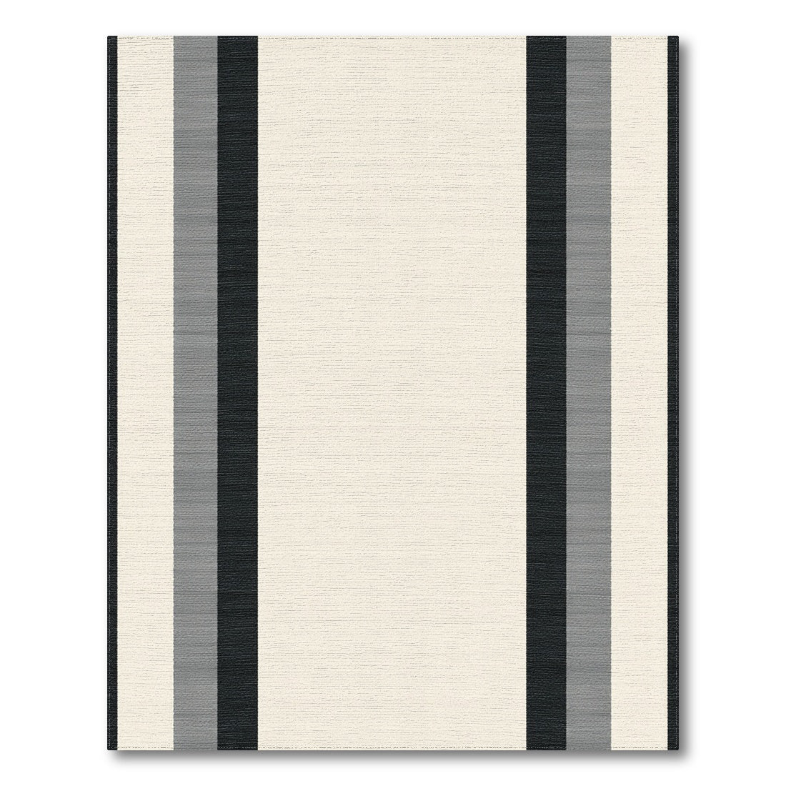Black and White Vertical Black White Vertical Stripe Area Rug
