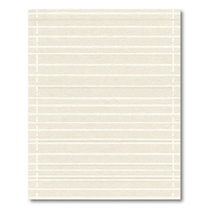 Soft Cream Horizontal Stripe Rug