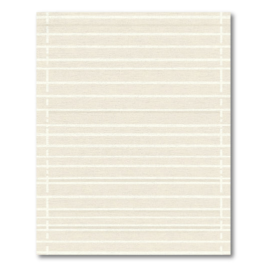 Soft Cream Horizontal Stripe Rug
