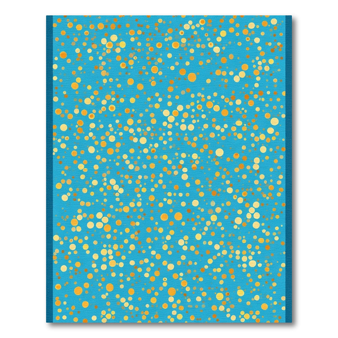 Aqua Gold Confetti Scatter Rug