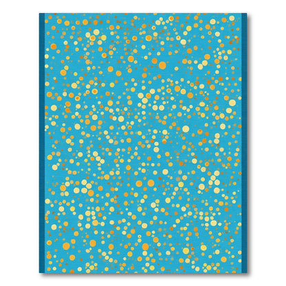 Aqua Gold Confetti Scatter Rug